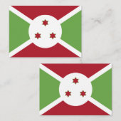 Burundi-Flagge Mitteilungskarte (Vorne/Hinten)