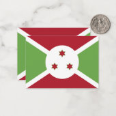 Burundi-Flagge Mitteilungskarte (Vorderseite/Rückseite Beispiel)