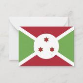 Burundi-Flagge Mitteilungskarte (Rückseite)