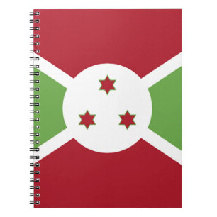 Burundi-Flagge Notizblock