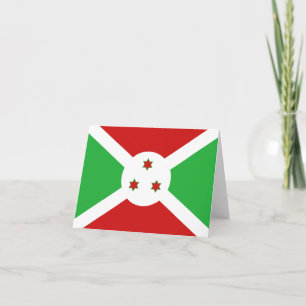 Burundi-Flagge Notizkarte Karte