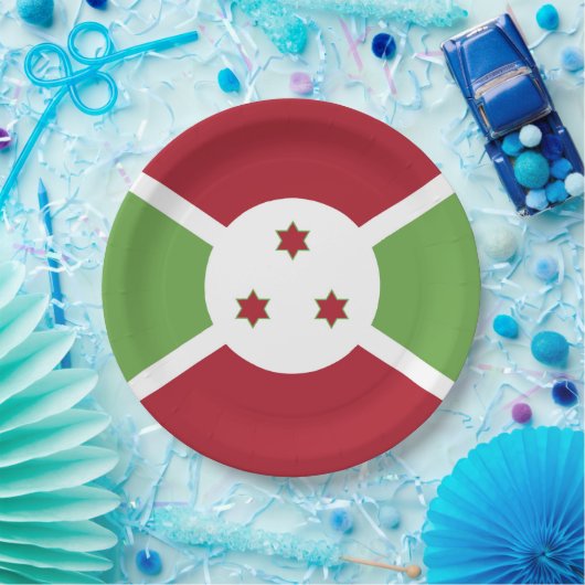 Burundi-Flagge Pappteller (Party)