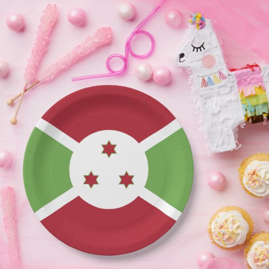 Burundi-Flagge Pappteller (Party)