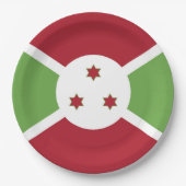 Burundi-Flagge Pappteller (Vorderseite)
