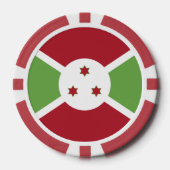 Burundi-Flagge Pokerchips (Vorderseite)