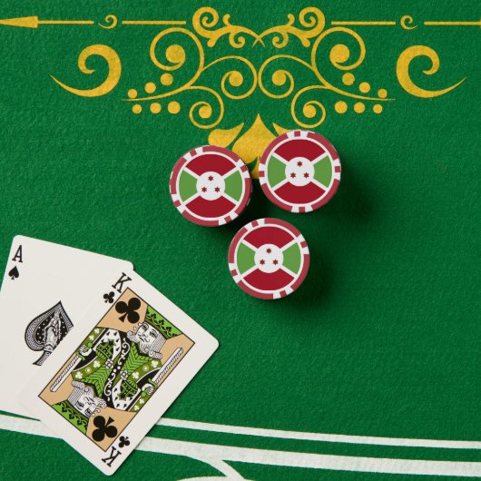 Burundi-Flagge Pokerchips (Pokertisch (Stapel))