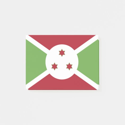 Burundi-Flagge Post-it Klebezettel (Vorderseite)