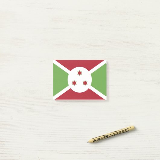 Burundi-Flagge Post-it Klebezettel (Auf Schreibtisch)