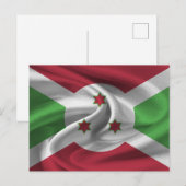 Burundi-Flagge Postkarte (Vorne/Hinten)