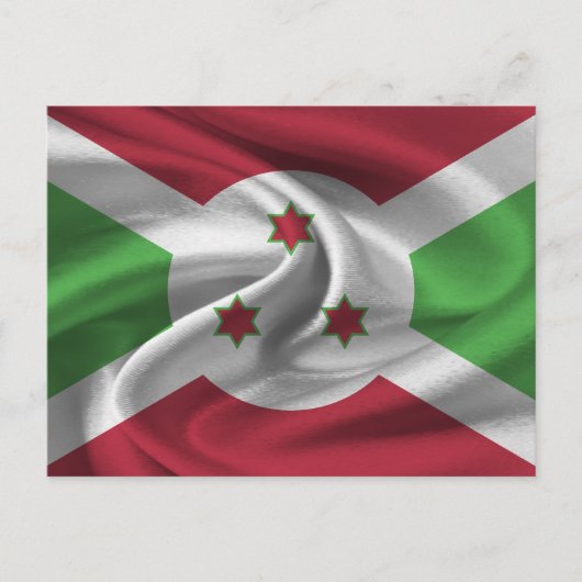 Burundi-Flagge Postkarte (Vorderseite)