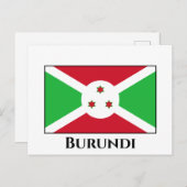 Burundi-Flagge Postkarte (Vorne/Hinten)