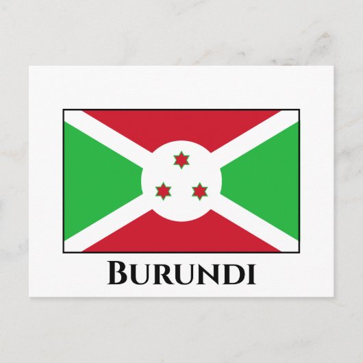 Burundi-Flagge Postkarte (Vorderseite)