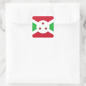Burundi-Flagge Quadratischer Aufkleber (Tasche)