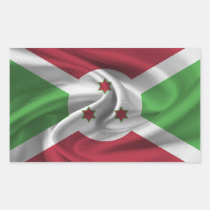 Burundi-Flagge Rechteckiger Aufkleber