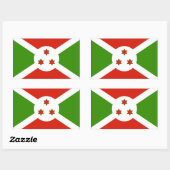 Burundi-Flagge Rechteckiger Aufkleber (Blatt)