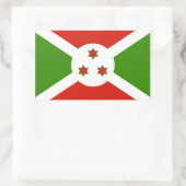 Burundi-Flagge Rechteckiger Aufkleber (Tasche)
