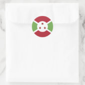Burundi-Flagge Runder Aufkleber (Tasche)