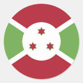 Burundi-Flagge Runder Aufkleber (Vorderseite)
