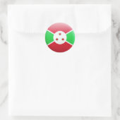 Burundi-Flagge Runder Aufkleber (Tasche)