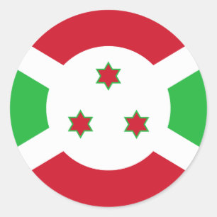 Burundi-Flagge Runder Aufkleber