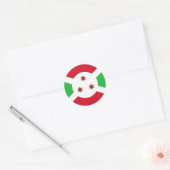 Burundi-Flagge Runder Aufkleber (Umschlag)