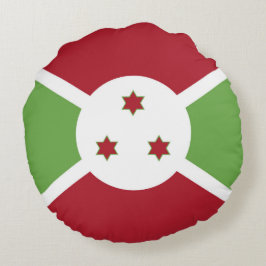 Burundi-Flagge Rundes Kissen