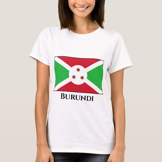 Burundi-Flagge T-Shirt (Vorderseite)