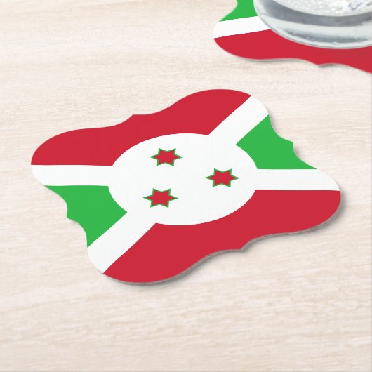 Burundi-Flagge Untersetzer (angewinkelt)
