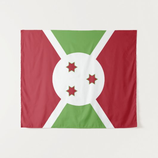 Burundi-Flagge Wandteppich (Vorderseite (Horizontal))