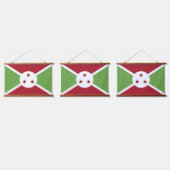 Burundi-Flagge Wandteppich Mit Holzrahmen (Dreifach)