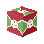 Burundi-Flagge Würfel (Rückseite Schrägansicht)