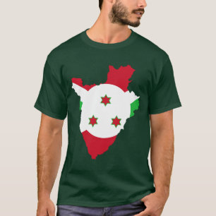 Burundi-Flaggen-Karte T-Shirt