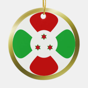 Burundi-Flaggen-Ornament Keramik Ornament