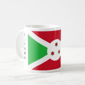 Burundi-Flaggen-Tasse Kaffeetasse (Vorderseite Links)