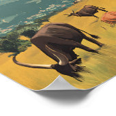 Burundi Illustration Reisen Vintag Poster (Ecke)