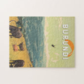 Burundi Illustration Reisen Vintag Puzzle (Horizontal)