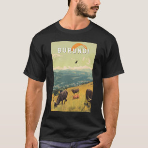 Burundi Illustration Reisen Vintag T-Shirt