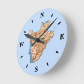 Burundi Map Clock Runde Wanduhr (Winkel)