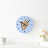 Burundi Map Clock Runde Wanduhr (Zuhause)