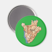 Burundi Map Magnet (Vorderseite/Rückseite)