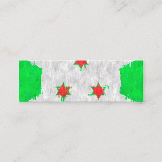 Burundi Ölgemälde Zeichnend Mini Visitenkarte (Vorderseite)