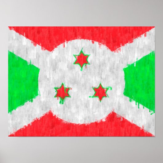 Burundi Ölgemälde Zeichnend Poster (Vorne)