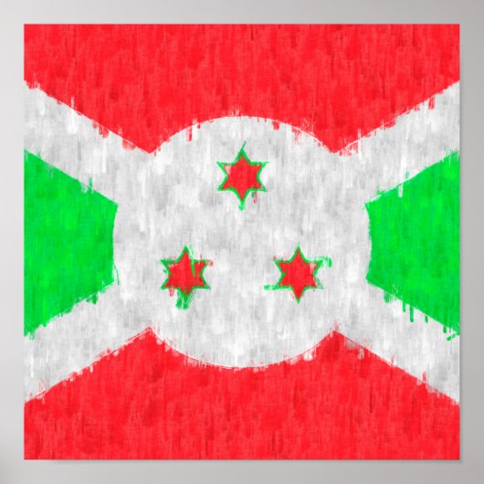 Burundi Ölgemälde Zeichnend Poster (Vorne)