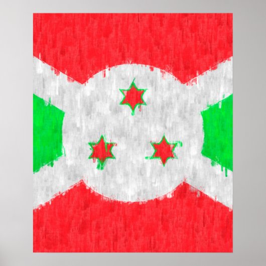 Burundi Ölgemälde Zeichnend Poster (Vorne)