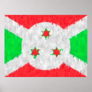 Burundi Ölgemälde Zeichnend Poster