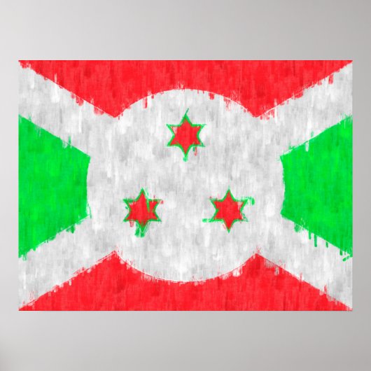 Burundi Ölgemälde Zeichnend Poster (Vorne)