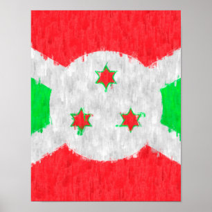 Burundi Ölgemälde Zeichnend Poster