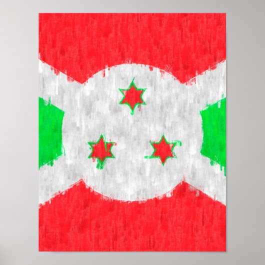 Burundi Ölgemälde Zeichnend Poster (Vorne)