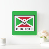 Burundi Quadratische Wanduhr (Zuhause)