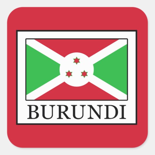 Burundi Quadratischer Aufkleber (Vorderseite)